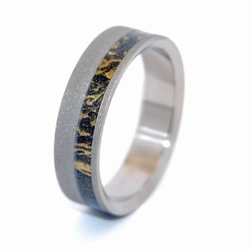 Dark Star | Men's Black, Bronze & Titanium Wedding Ring