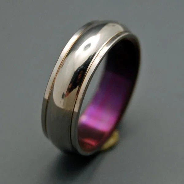 Love's Gift | Men's Purple & Titanium Wedding Ring