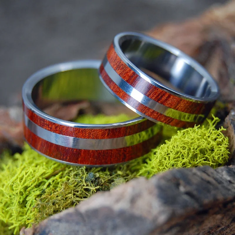 Morning Of Creation | Bloodwood - Wooden Wedding Ring Set