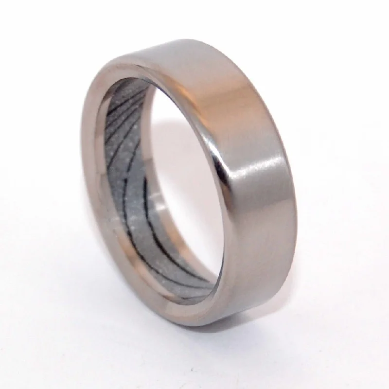 Bondjamesbond | Men's Meteorite, Mokume Gane & Titanium Wedding Ring