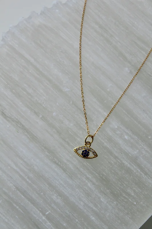 gold pendant necklaces for women-Protective Eye