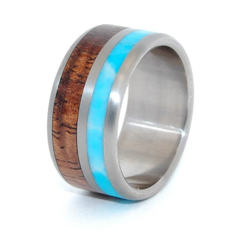 The Sky Above Our Home | Men's Wood, Stone & Titanium Wedding Ring