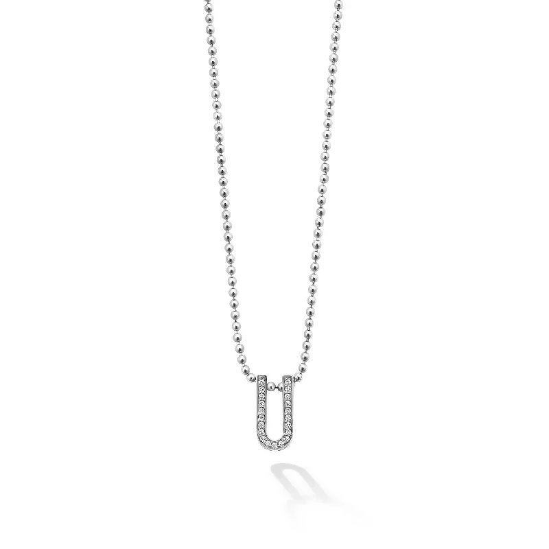 vintage necklaces for women-Caviar Spark Small Linear Diamond Pendant Necklace