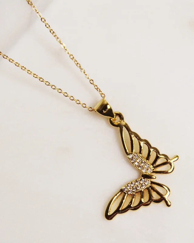 heart pendant necklaces for women-Bali Butterfly Necklace