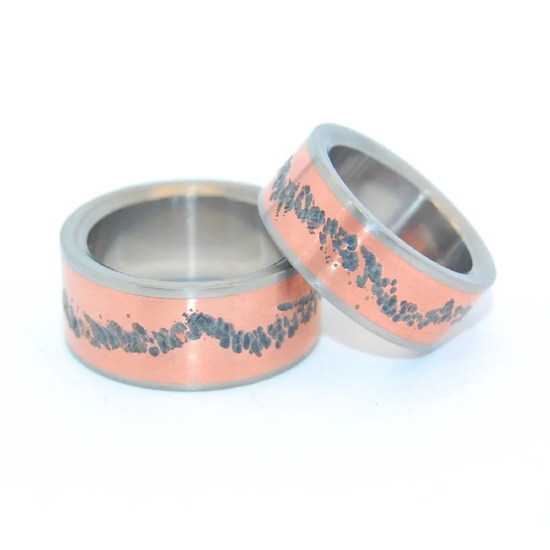 Our Path Together | Copper & Titanium Wedding Ring Set - Copper Ring