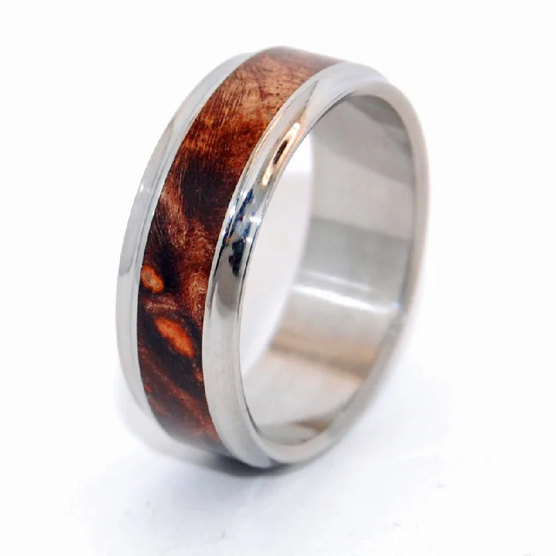 Windham | Men's Dark Maple Wood & Steel Wedding Ring