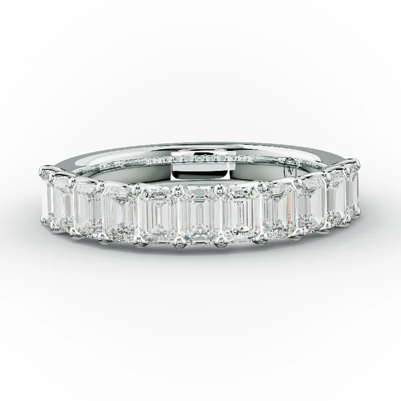 1.0 Carat Emerald Cut Diamond Anniversary Band