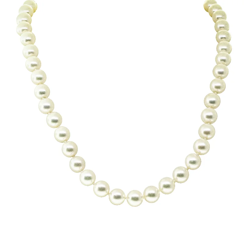 custom charm necklaces for women-Deja Vu 14ct Yellow Gold Akoya Pearl Strand