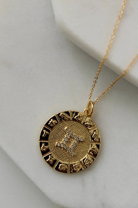 statement pendant necklaces for women-Zena Zodiac Sign Necklace