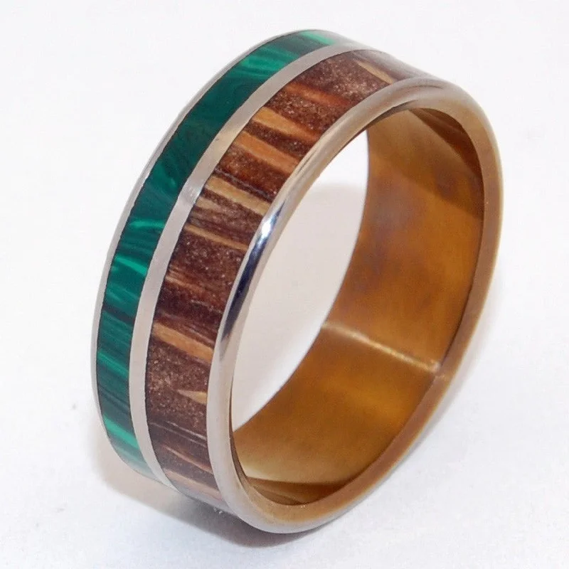 Pyrrhus | Men's Stone, Wood & Titanium Wedding Ring