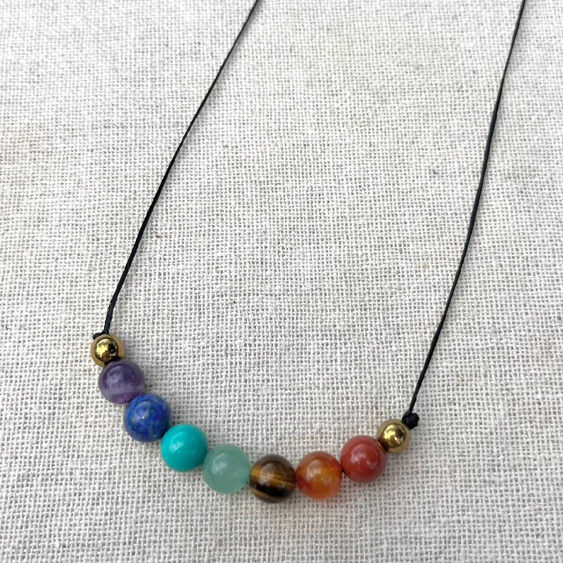 rose gold chain necklaces for women-Chakra Balancing Necklace