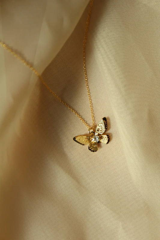 infinity necklaces for women-Lila Butterfly Necklace